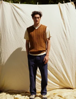 Men Forét Vests-Flume Knit Vest-Rubber