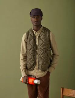 Men Forét Vests-Fresh Reversible Liner Vest-Army