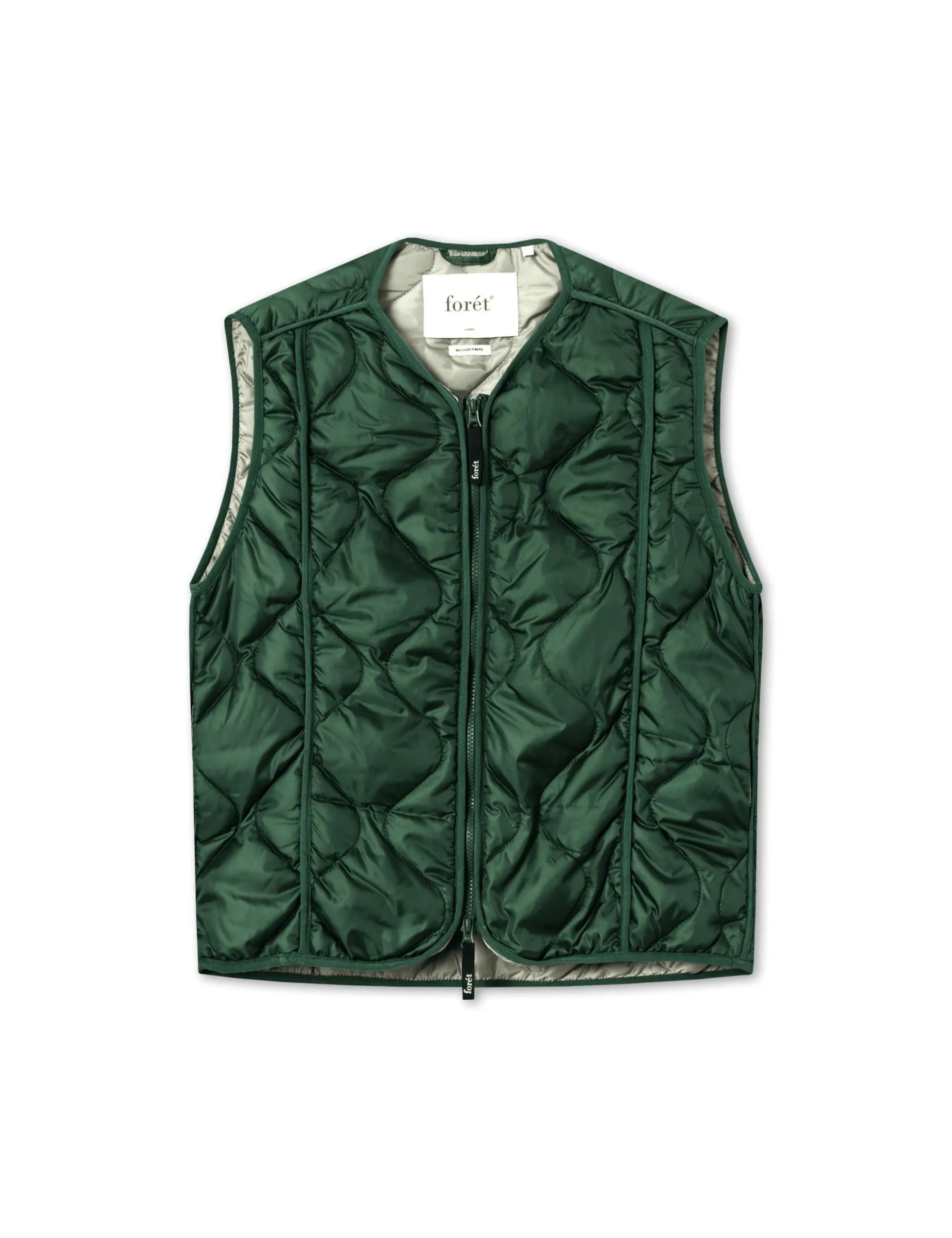 Men Forét Vests-Fresh Reversible Liner Vest-Dark Green
