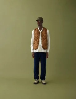 Men Forét Jackets-Fresh Reversible Liner Vest-Brown