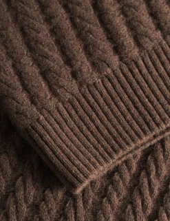 Men Forét Knitwear-Glen Cable Knit-Brown