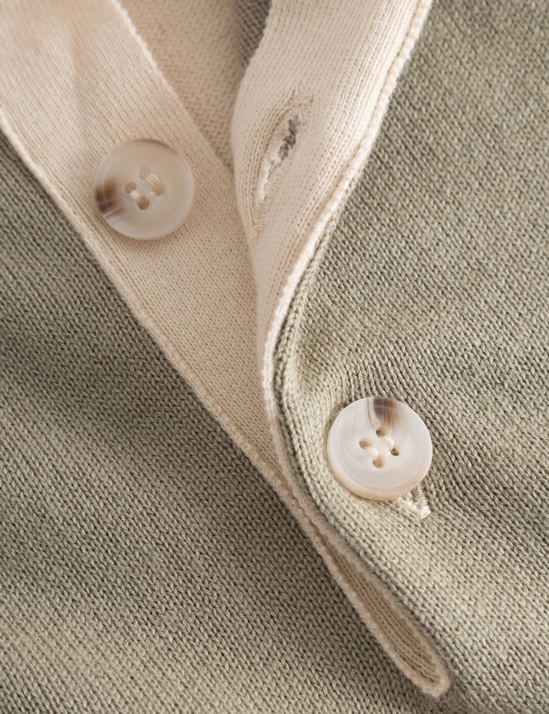 Men Forét Sweatshirts-Golf Polo Knit-Cloud/Brick