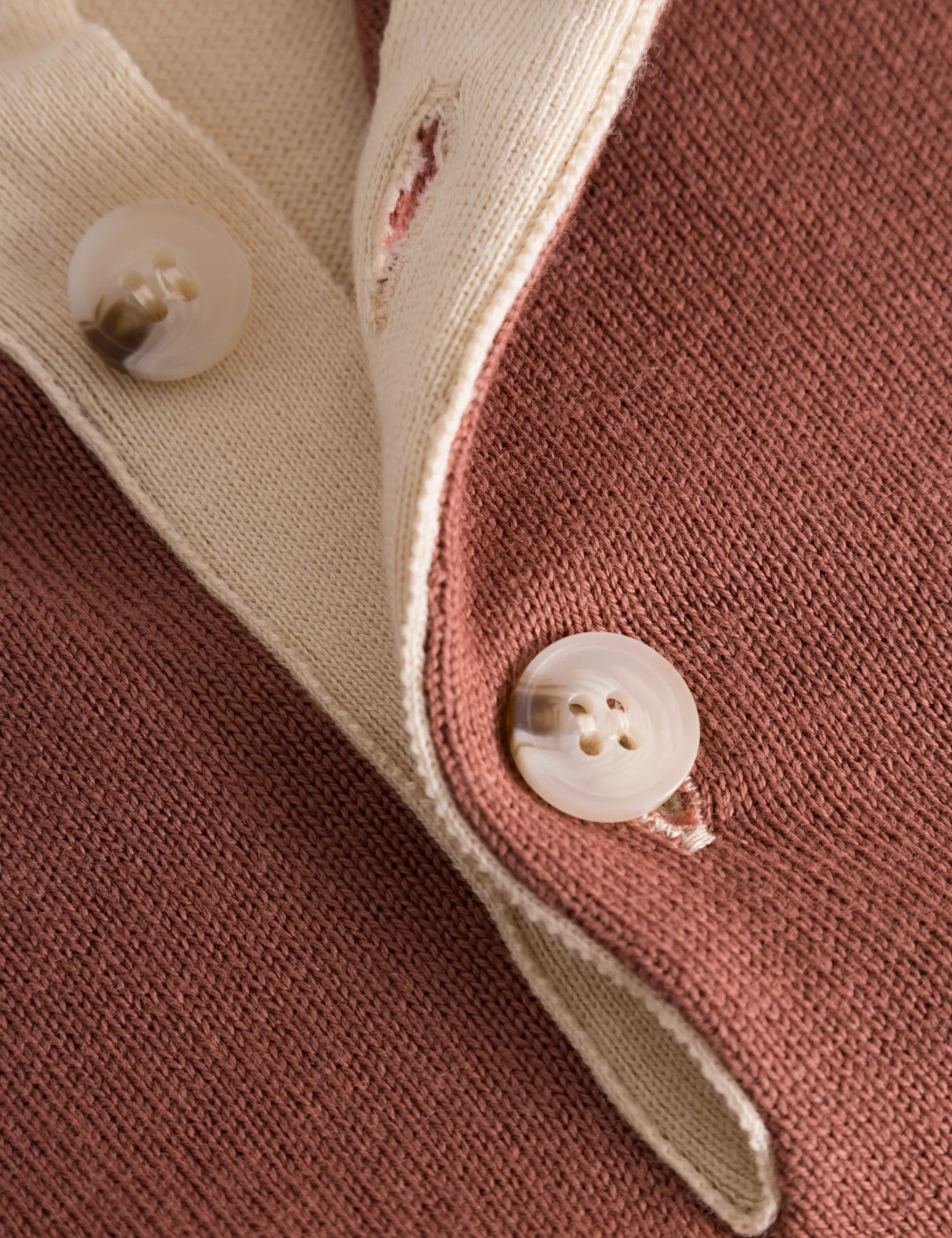 Men Forét Knitwear-Golf Polo Knit-Cloud/Navy