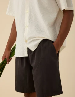 Men Forét Shirts-Hatch Ss Shirt-Cloud