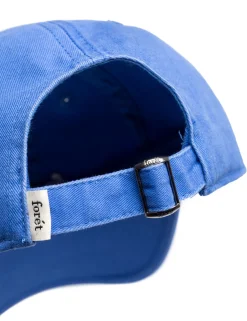 Men Forét Caps-Hawk Washed Cap-Blue