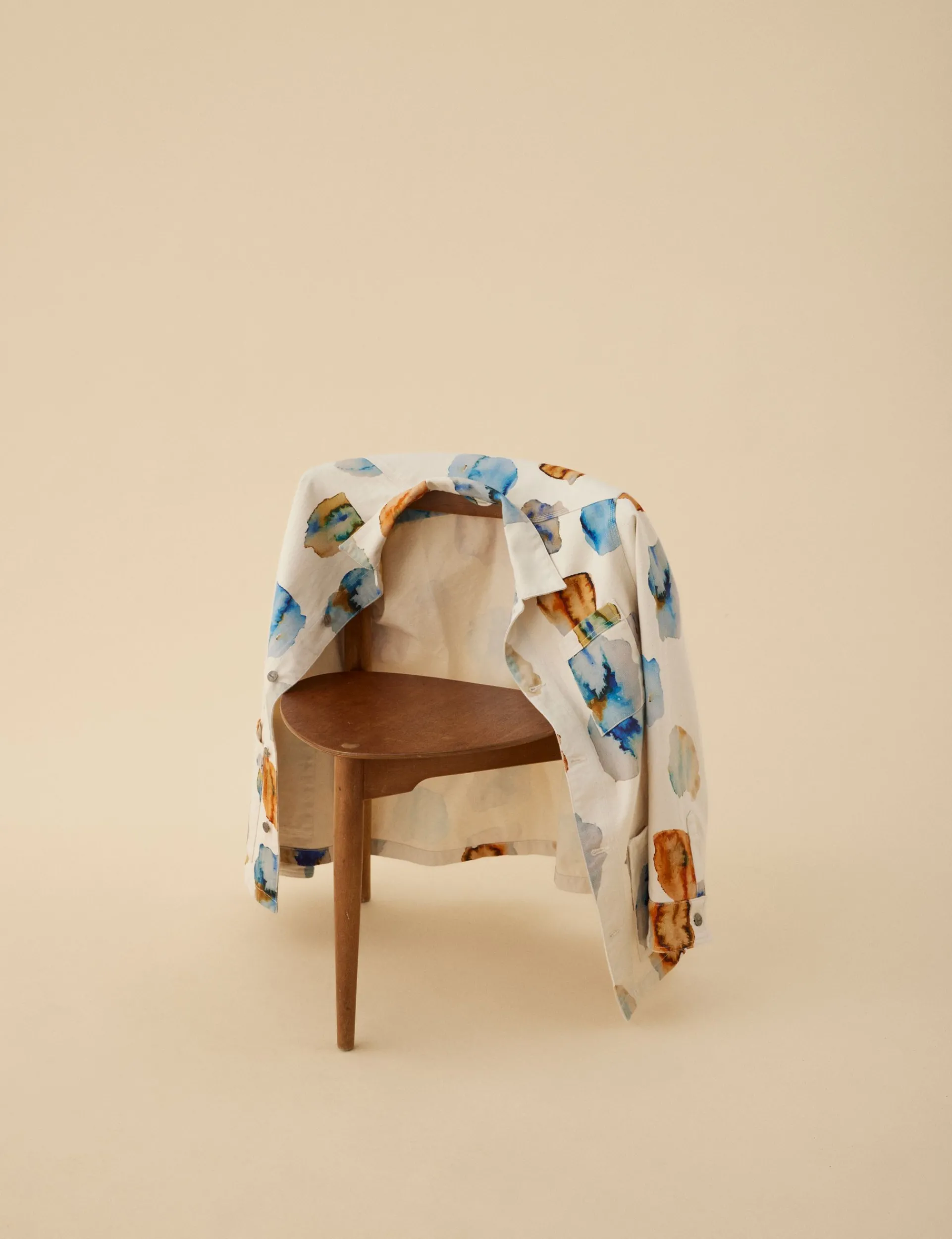 Men Forét Overshirts-Heyday Artwork Overshirt-Undyed