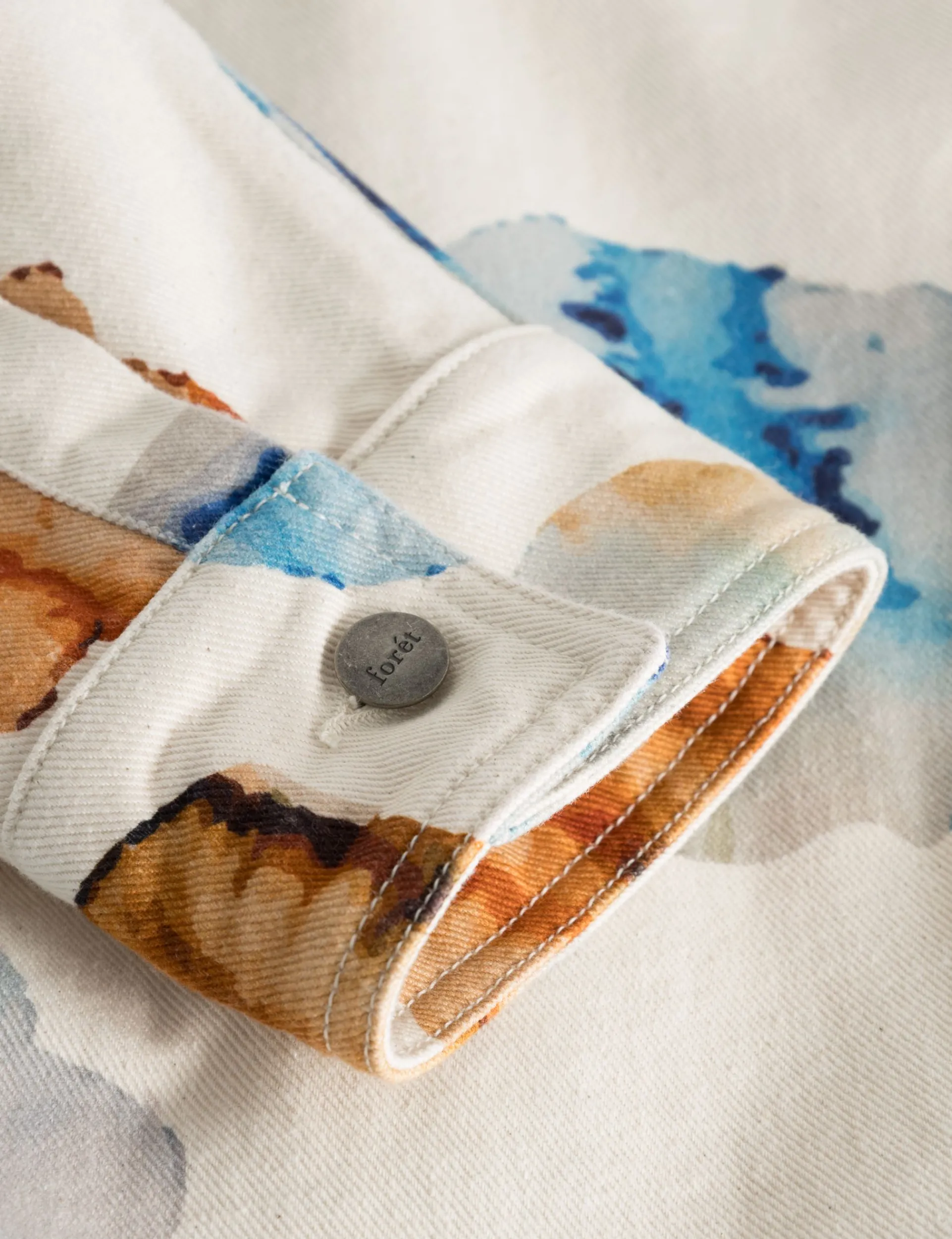 Men Forét Overshirts-Heyday Artwork Overshirt-Undyed