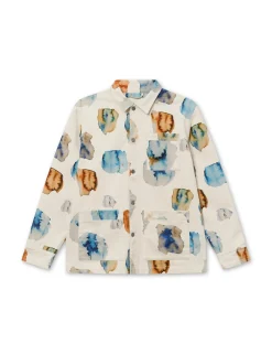 Men Forét Jackets-Heyday Artwork Overshirt-Undyed