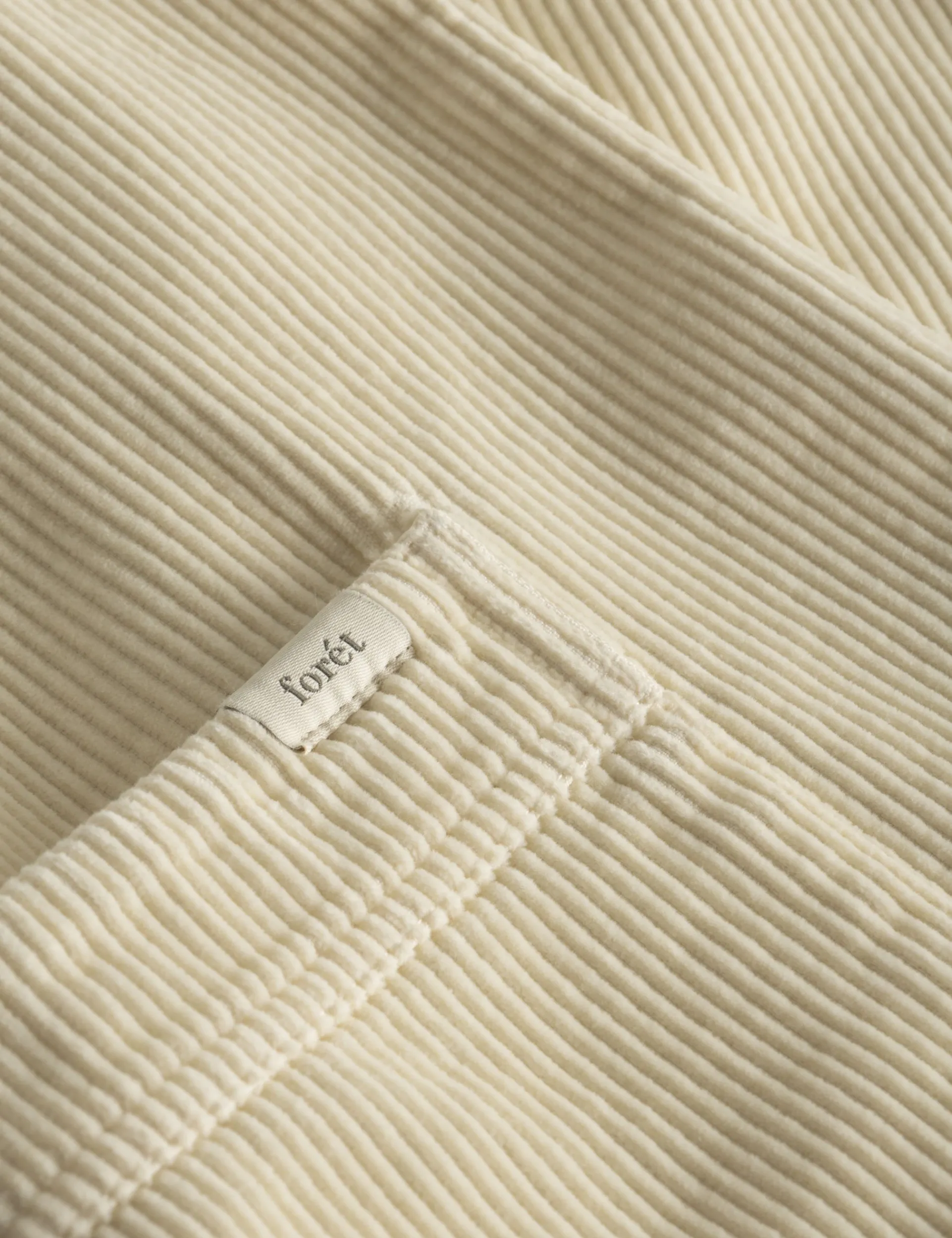 Men Forét Overshirts-Heyday Overshirt-Cream Corduroy