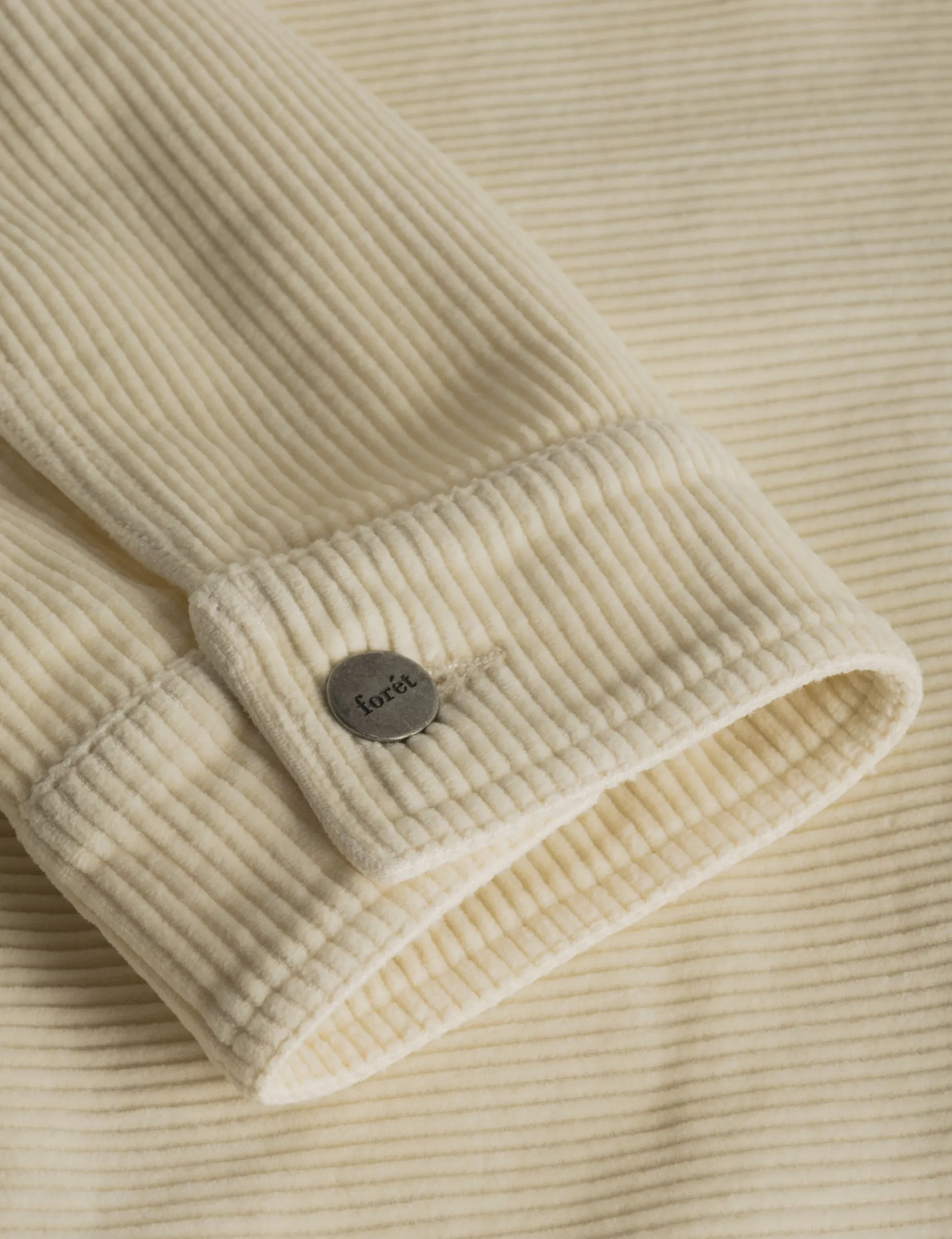 Men Forét Overshirts-Heyday Overshirt-Cream Corduroy