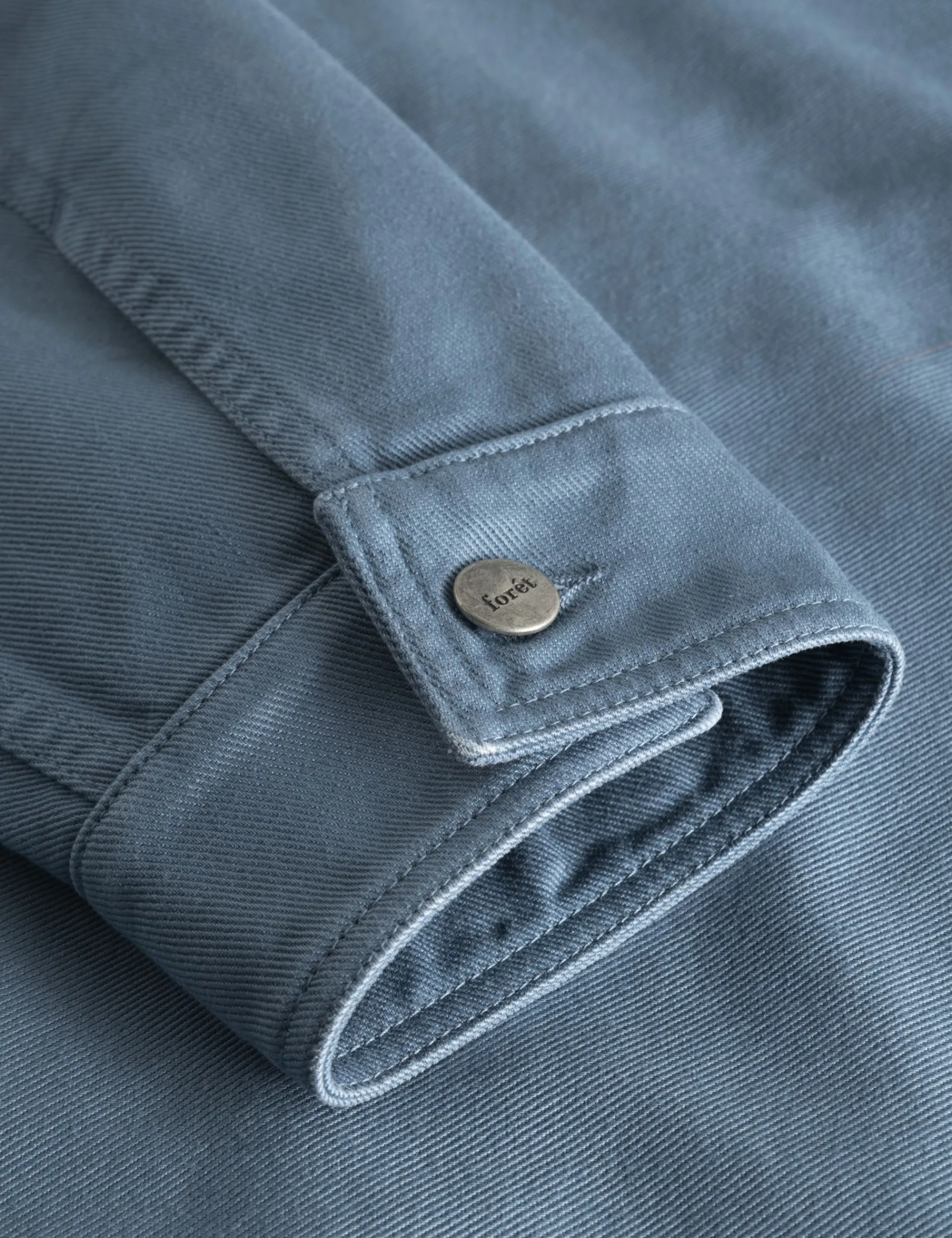 Men Forét Jackets-Heyday Overshirt-Vintage Blue