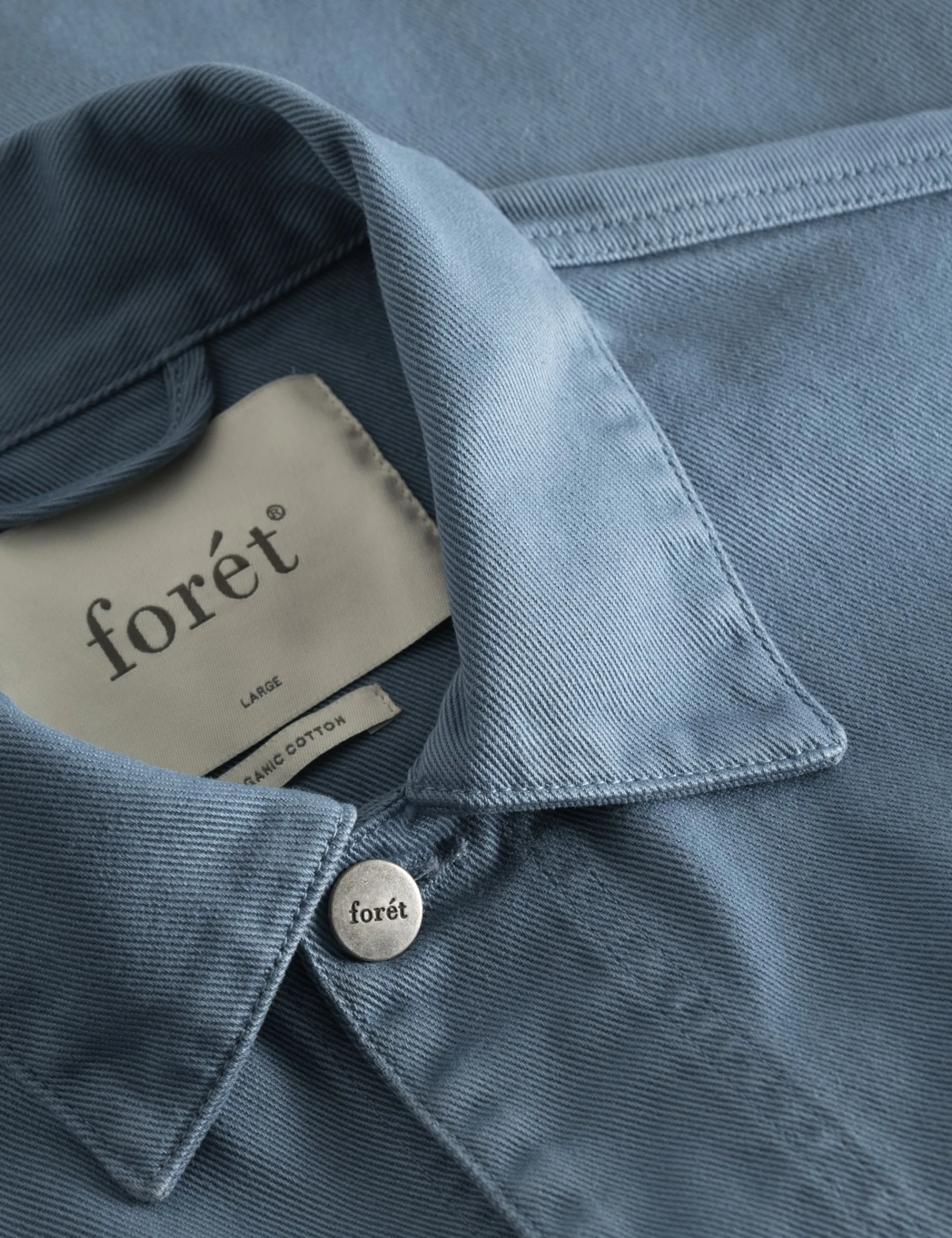 Men Forét Jackets-Heyday Overshirt-Vintage Blue