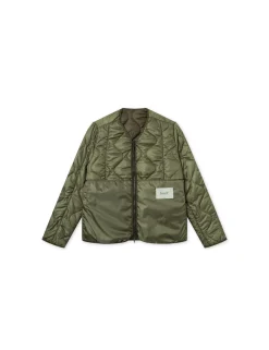 Men Forét Jackets-Humid Reversible Liner Jacket-Army
