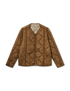 Men Forét Overshirts-Humid Reversible Liner Jacket-Brown
