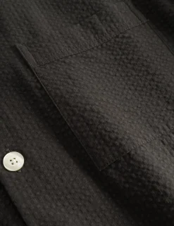 Men Forét Shirts-Hush Ss Shirt-Washed Black