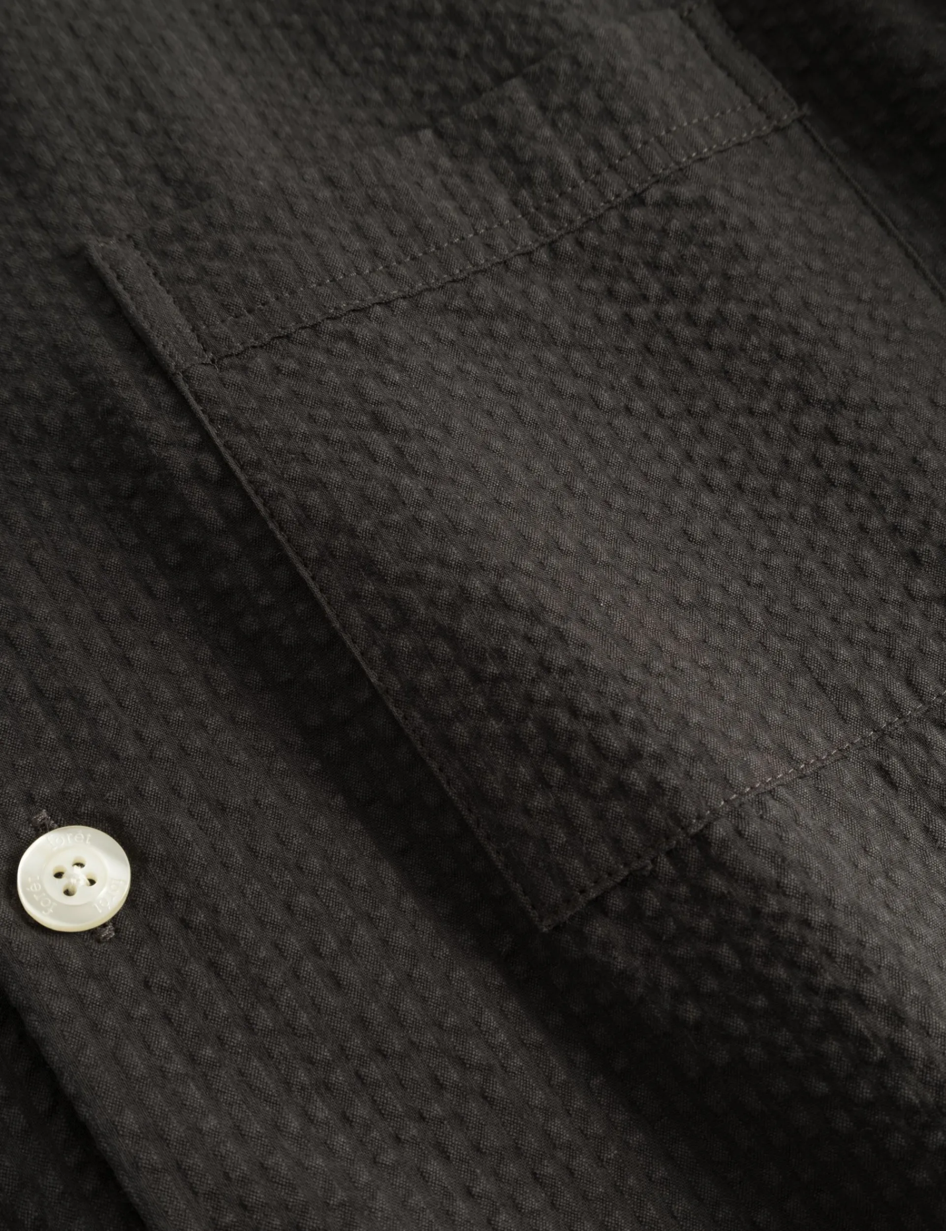 Men Forét Shirts-Hush Ss Shirt-Washed Black