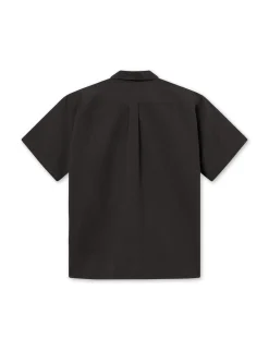 Men Forét Shirts-Hush Ss Shirt-Washed Black