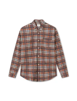 Men Forét Shirts-Island Shirt-Brown Check