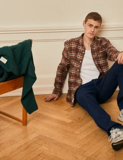 Men Forét Shirts-Island Shirt-Brown Check