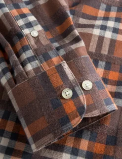 Men Forét Shirts-Island Shirt-Brown Check