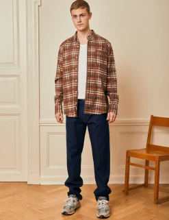 Men Forét Shirts-Island Shirt-Brown Check