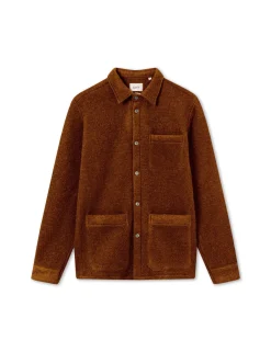 Men Forét Overshirts-Ivy Wool Overshirt-Rubber