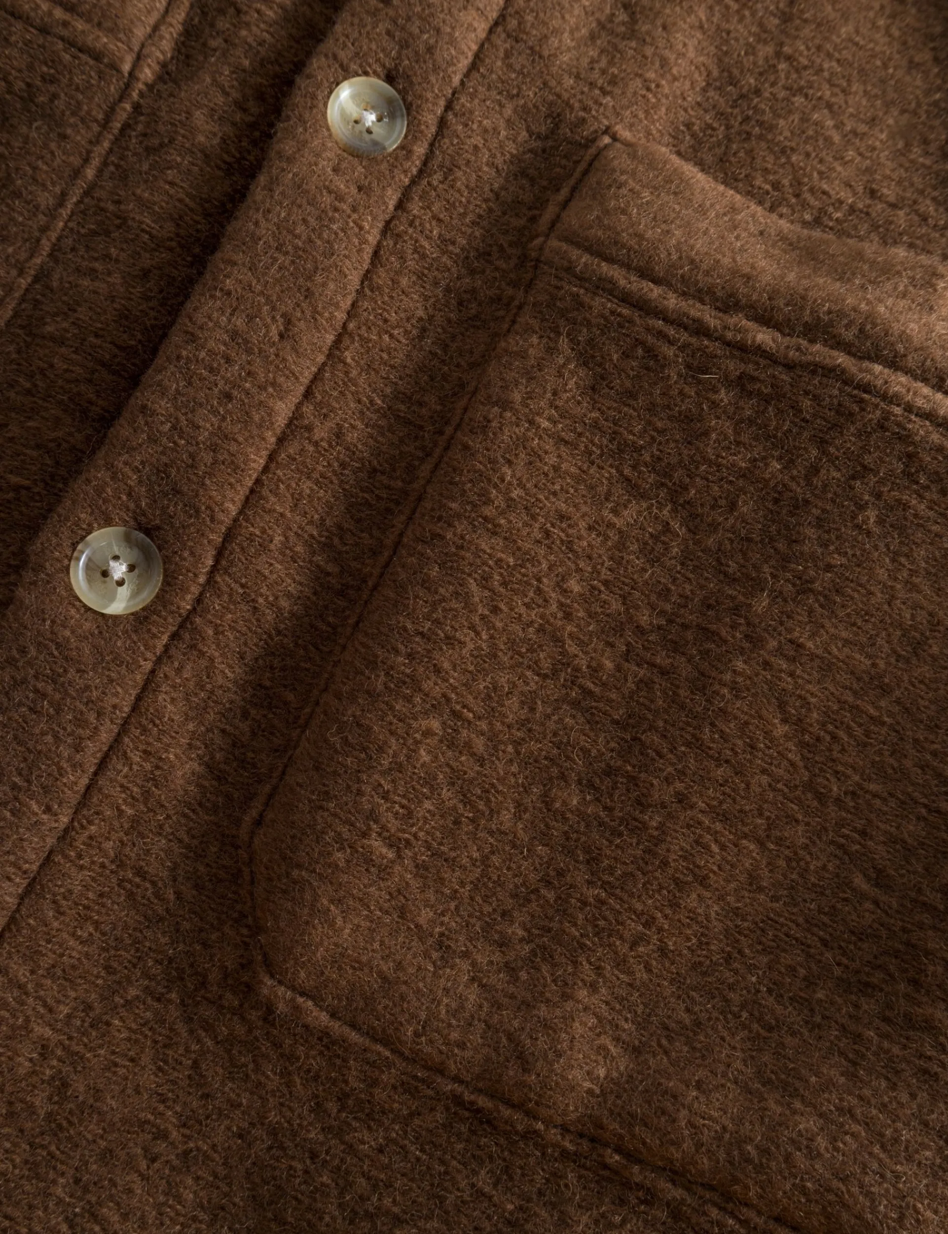 Men Forét Overshirts-Ivy Wool Overshirt-Rubber