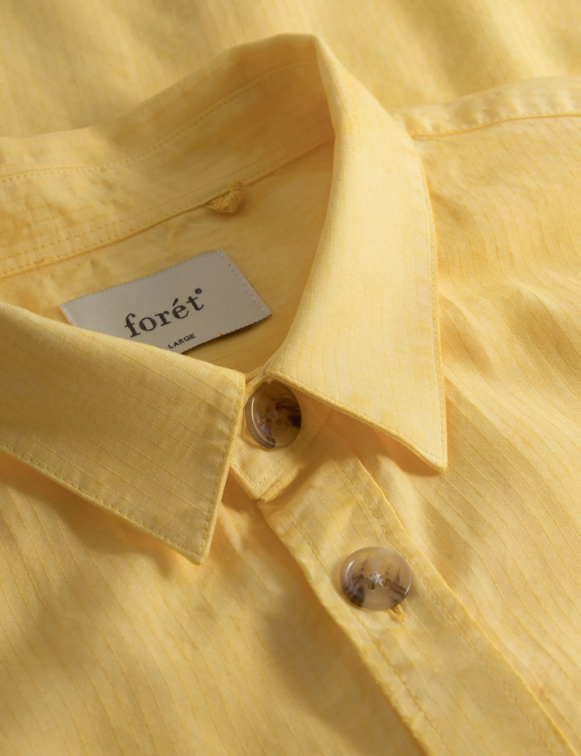 Men Forét Shirts-Largo Shirt-Dusty Yellow