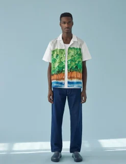 Men Forét Shirts-Leak Shirt-White