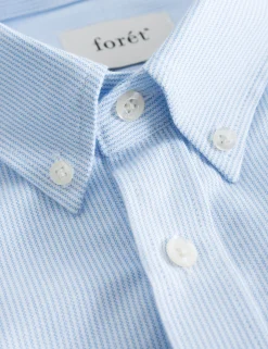 Men Forét Shirts-Life Shirt-White/Light Blue