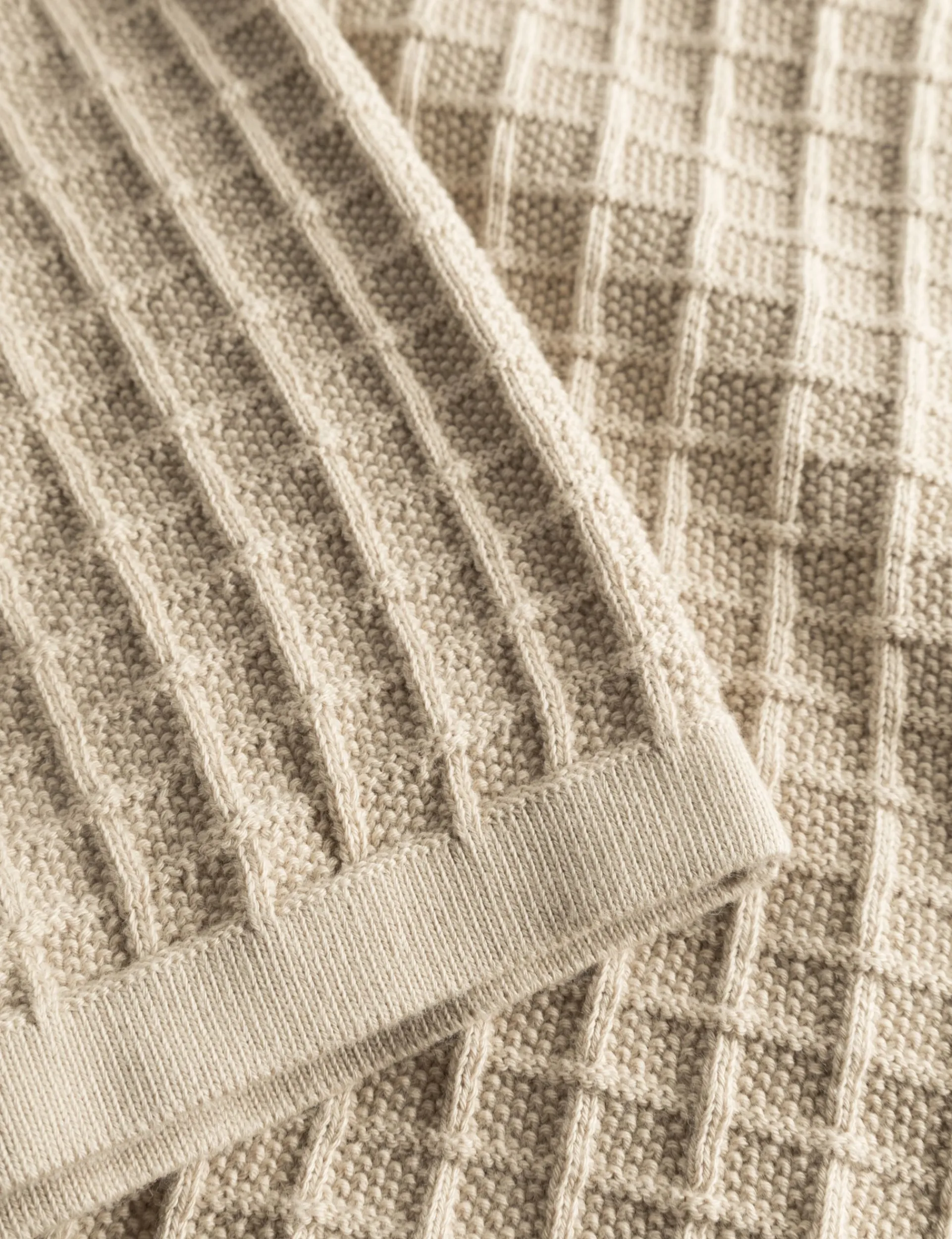 Men Forét Knitwear-Loch Polo Knit-Oat