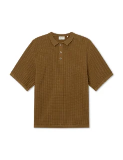 Men Forét Knitwear-Loch Polo Knit-Rubber