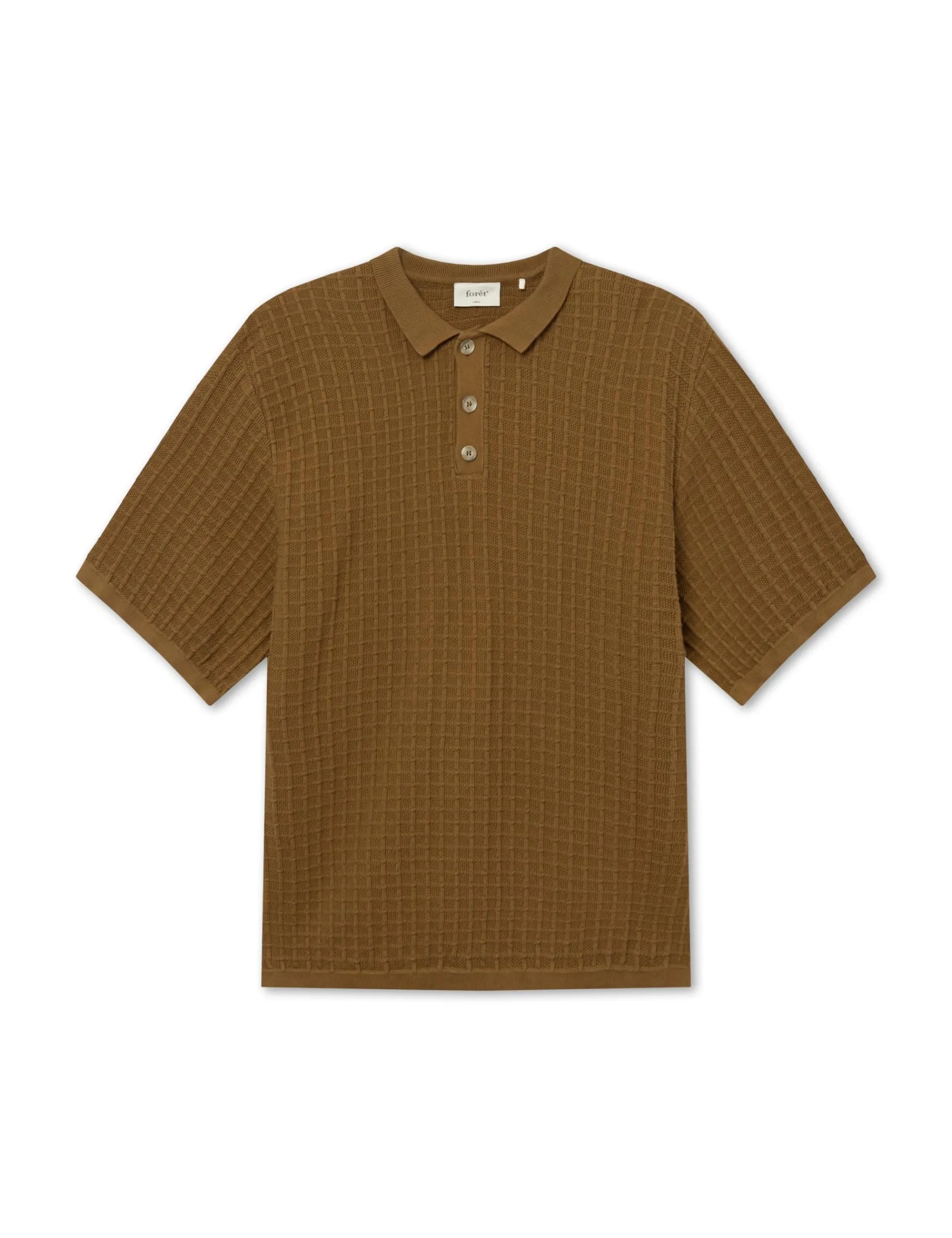Men Forét Knitwear-Loch Polo Knit-Rubber
