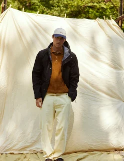 Men Forét Knitwear-Loch Polo Knit-Rubber