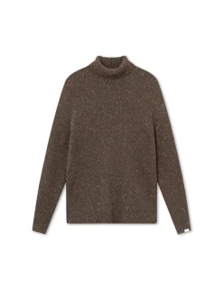 Men Forét Knitwear-Marsh Puzzle Turtleneck-Brown