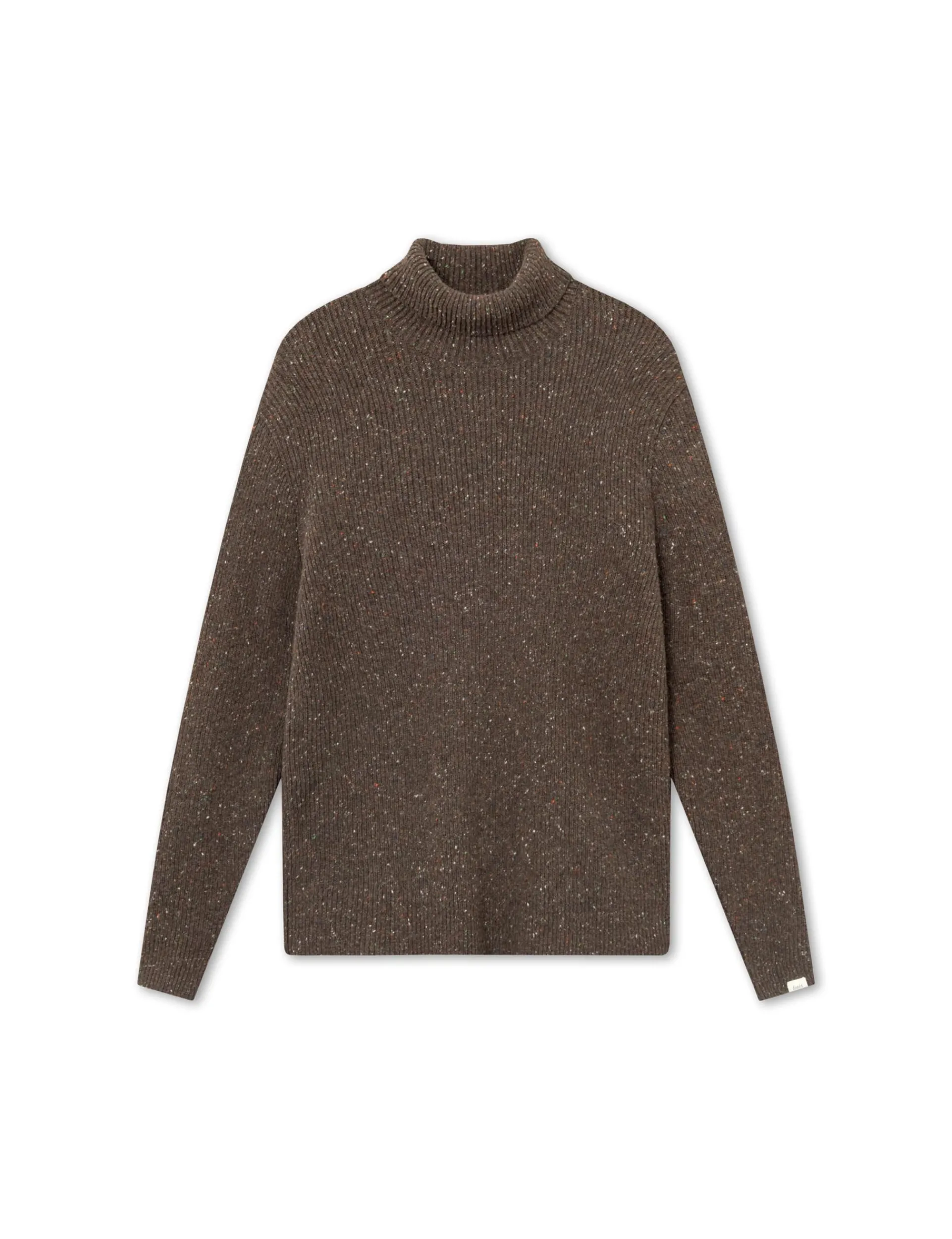Men Forét Knitwear-Marsh Puzzle Turtleneck-Brown