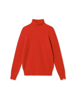 Men Forét Sweatshirts-Marsh Rib Turtleneck-Red