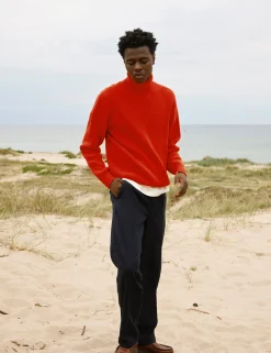 Men Forét Knitwear-Marsh Rib Turtleneck-Red