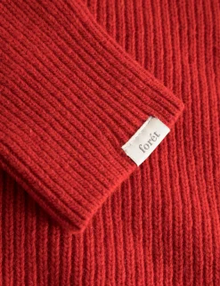 Men Forét Knitwear-Marsh Rib Turtleneck-Red