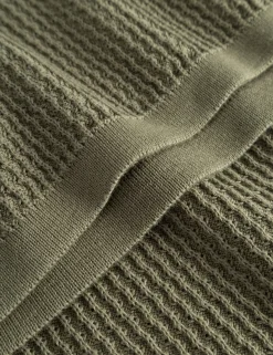 Men Forét Knitwear-Moment Half Zip Knit-Dusty Olive