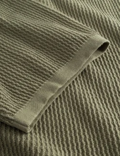 Men Forét Knitwear-Moment Half Zip Knit-Dusty Olive