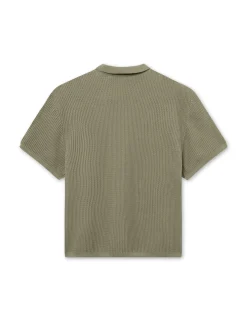 Men Forét Knitwear-Moment Half Zip Knit-Dusty Olive
