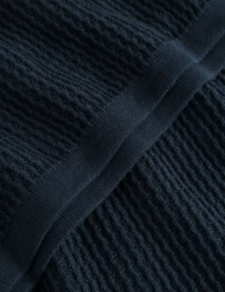 Men Forét Knitwear-Moment Half Zip Knit-Navy
