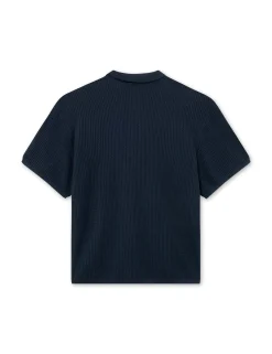 Men Forét Knitwear-Moment Half Zip Knit-Navy