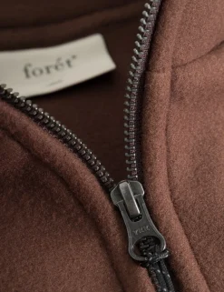 Men Forét Sweatshirts-Motion Half Zip-Deep Brown