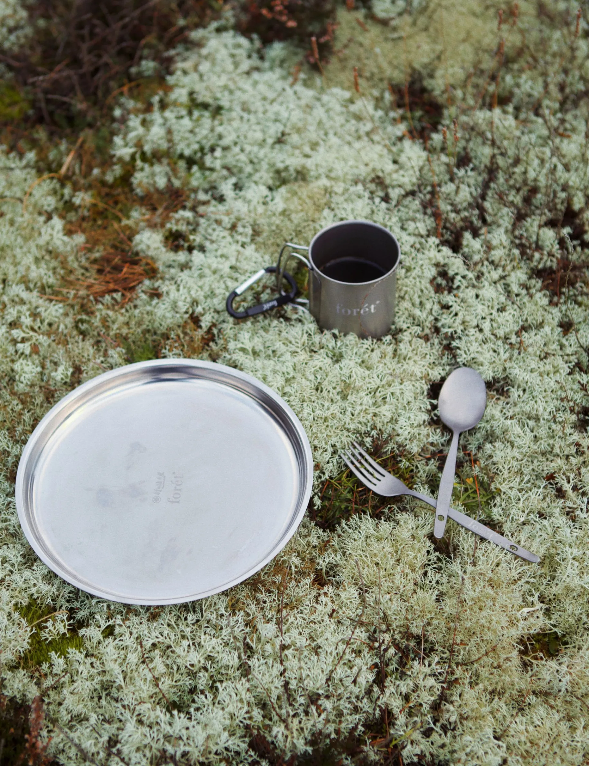 Men Forét Accessories-Muranokajiya X Foret-Fork & Spoon Set-Titanium