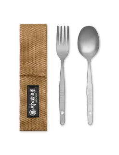Forét Goods-Muranokajiya X Foret-Fork & Spoon Set-Titanium