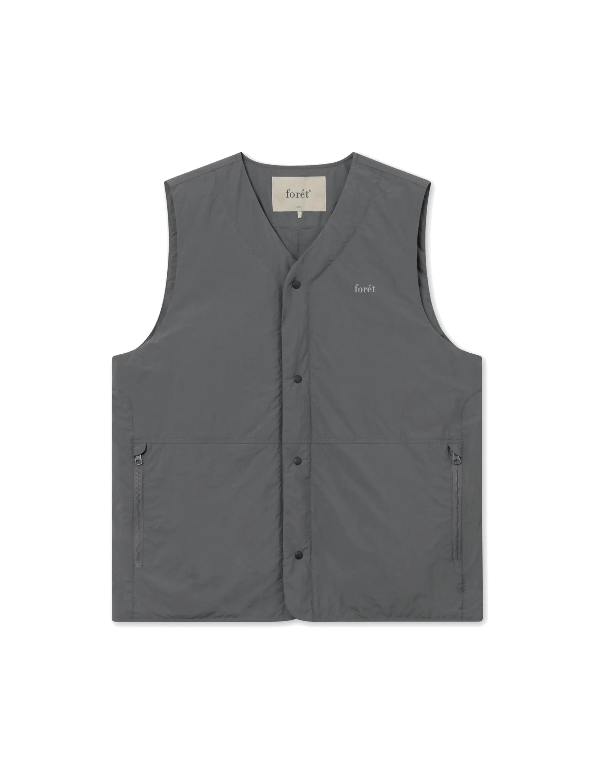 Men Forét Jackets-Myst Liner Vest-Grey