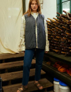 Men Forét Jackets-Myst Liner Vest-Grey