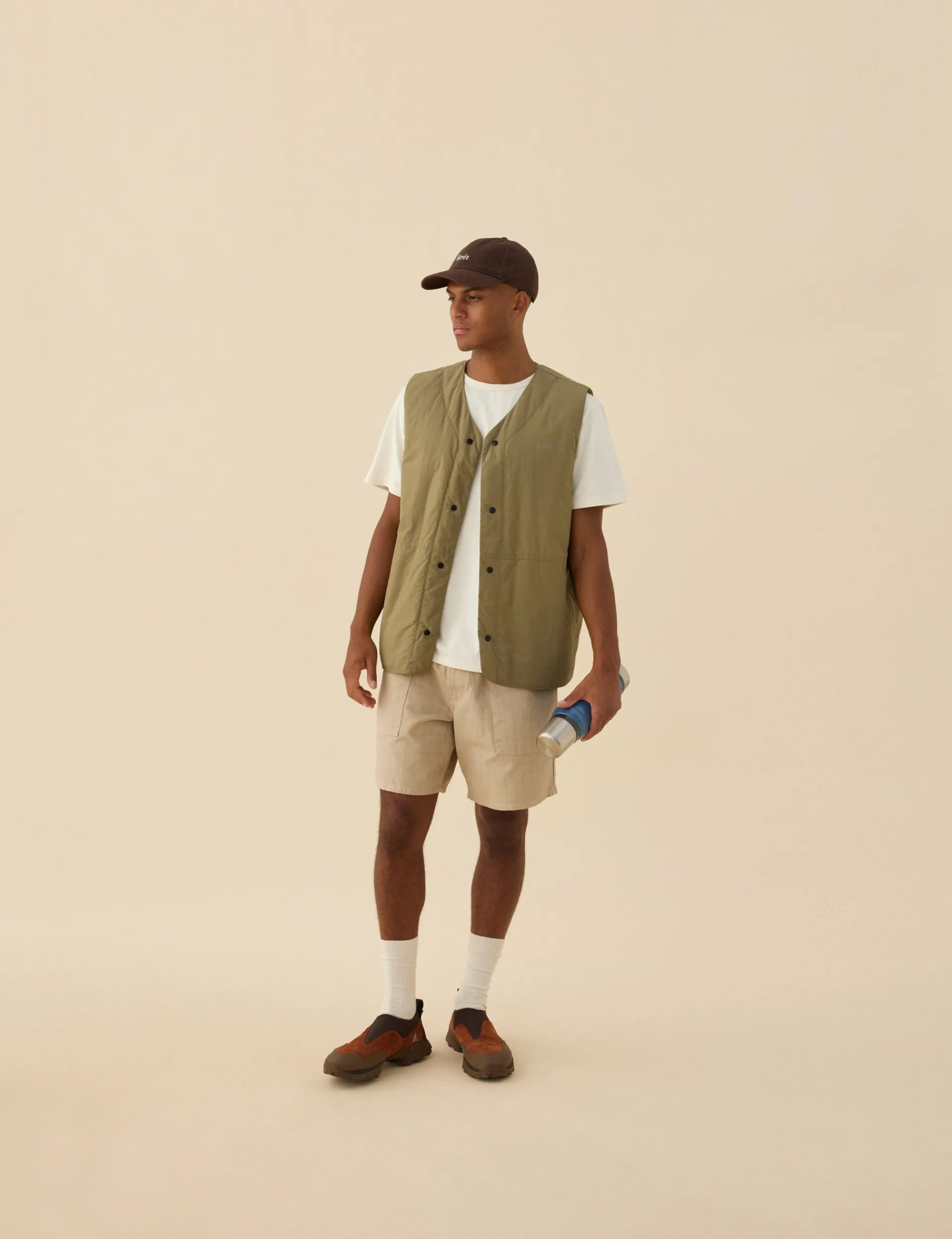 Men Forét Vests-Myst Liner Vest-Olive